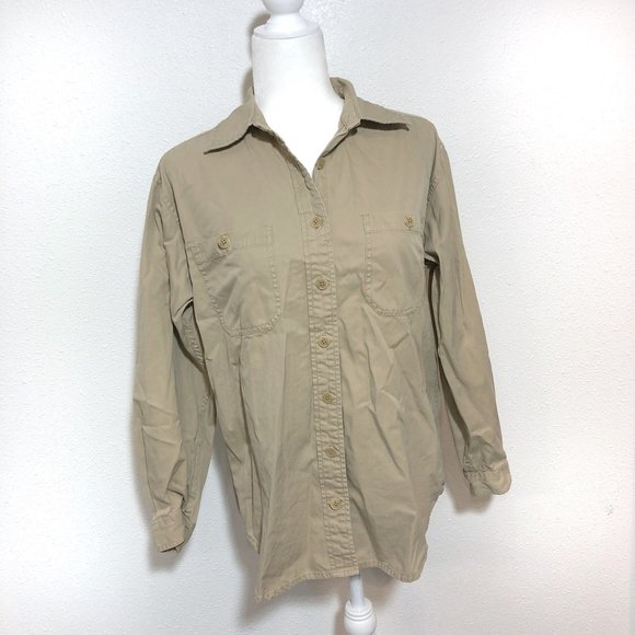 Classiques Entier Khaki Twill Shirt | S - Picture 1 of 5